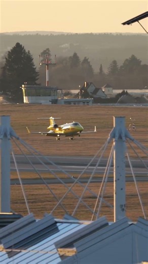 EPIC Sunset ADAC "D-CURE" Learjet 60 XR Landing at Nuremberg Airport | Air Ambulance