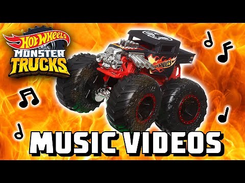 Bone Shaker’s Music Video “Thrash and Smash” + More Monster Truck Music Videos! 🎵 | Hot Wheels