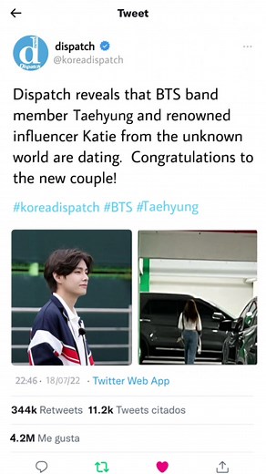 Taehyung e sua nova namorada: tudo sobre o casal!