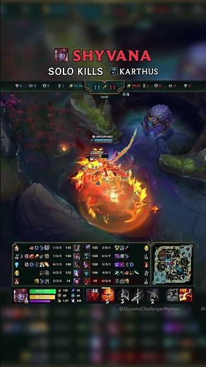 Shyvana SOLO KILLS Karthus | EUW Master Patch 26.19 #shorts