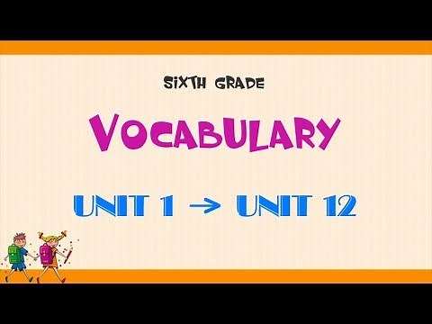 Từ vựng tiếng Anh lớp 6 - Trọn bộ 12 unit - Chương trình mới