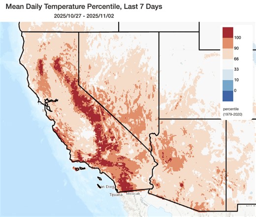 Weather West: After Anomalous Late Oct Warmth, Sooner-Than-Expected Shift Back Toward Wetter Conditions - edhat