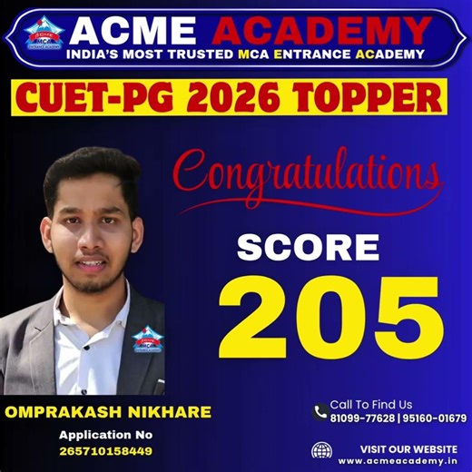🔥 ACME CUET PG 2026 Students Congratulations 🎉🏆🔥✨ मेहनत रंग लाई... ACME फिर छा गया! ✨ #cuetpg #cuet