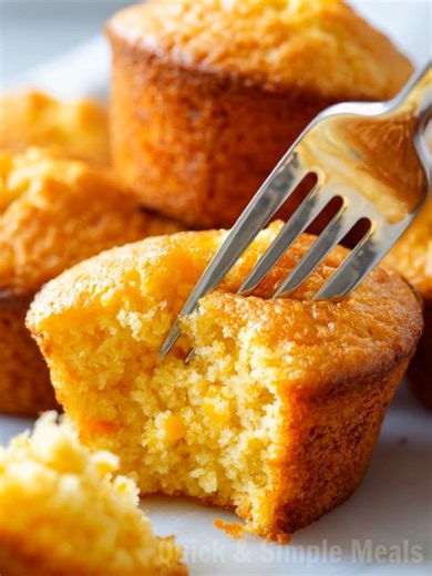 🌽 Golden, fluffy, and perfectly sweet — this **Cornbread Muffin Recipe** is the ultimate comfort food side! 🧈✨ Soft on the inside with a lightly crisp top, these muffins pair beautifully with chili, soups, or BBQ. 😋 Ready in minutes and sure to impress every time! 👉 Click for the full recipe & save this pin for your next meal! #CornbreadMuffins #EasyRecipes #SouthernCooking #HomemadeBread #ComfortFood #BakingRecipes #FoodieFavorites #QuickMeals #DinnerSides #SweetCornbread #PinterestFood #Vi
