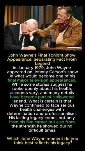 John Wayne’s Final Tonight Show Appearance: Separating Fact From Legend
