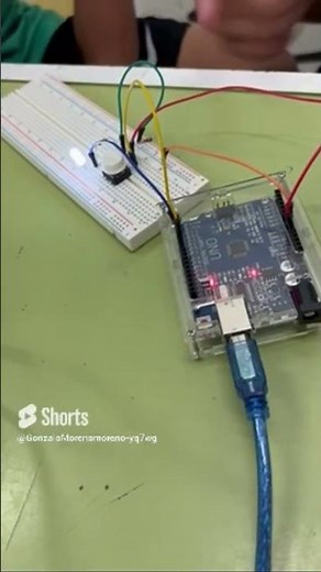 Arduino. Encender y apagar led con un pulsador 📴🔥 #arduino #led