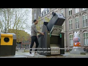 PRESSTATION BIN - UNTERFLURPRESSCONTAINER MIT KIPPMECHANISMUS