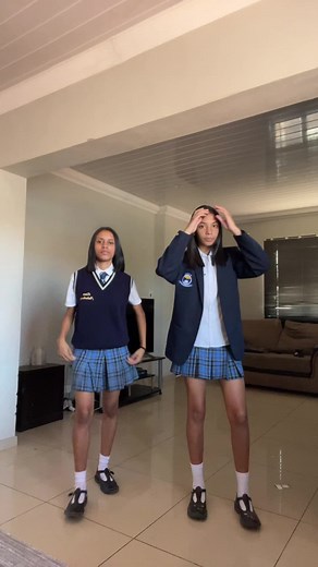 Synchronized Dance Routine in School Uniforms