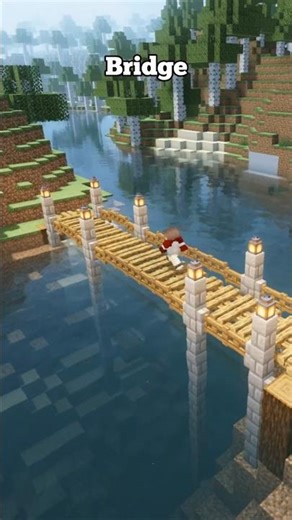 Minecraft Easy Bridge Design #shorts