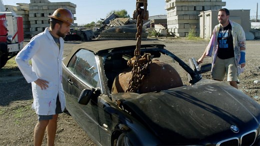 Just how much destruction can one wrecking ball actually cause? A lot. A lot is the answer. | The Slow Mo Guys