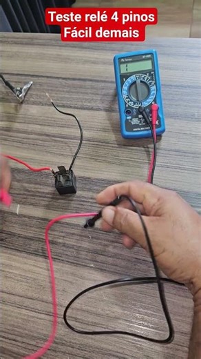 Teste no relé de 4 pinos - Fácil demais #rele #multimetro