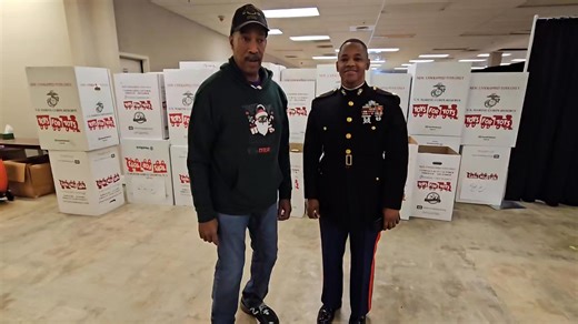 LTC Steve Tillett (RET.) with a message of appreciation and thanks for Major Pete Smith and the U.S. Marines Toys for Tots Team. Nearly 30,000 children will be supported through the U.S. Marines' Toys for Tots program this year in Maryland. #MerryChristmas #HappyHolidays #SeasonOfGiving #Maryland | Russett Reader - Living in Russett, Maryland