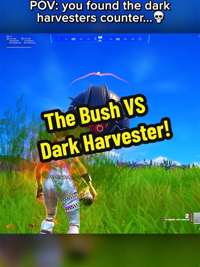 The Bush Battles Dark Harvester in Fortnite