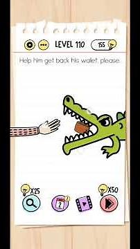 Brain Test Level 110 Help him get back his wallet please.#braintest #braintestgame