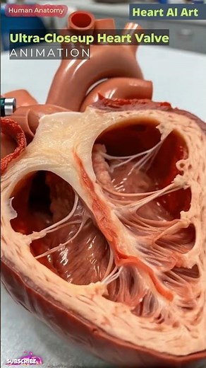 Ultra-Closeup Heart Valve Animation | Cardiac Anatomy | Heart AI Art | 30