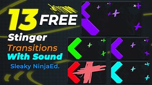 Sleaky Ninja-13 FREE Stream Stinger Transitions for OBS Studio and Streamlabs OBS | with Sound Fx