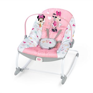 Disney Baby 2-in-1 Slip Resistant Vibrating Infant & Toddler Baby Rocker Chair, Minnie Mouse by Bright Starts - Walmart.com