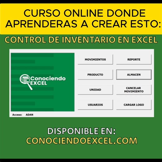 Aprende 🧑‍🏫 a "Como hacer 🧑‍💻 un Control de inventario 📦 en Excel desde Cero" ✅ | Conociendo Excel