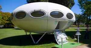 extremely rare 1960's futuro UFO house hits the market in new zealand