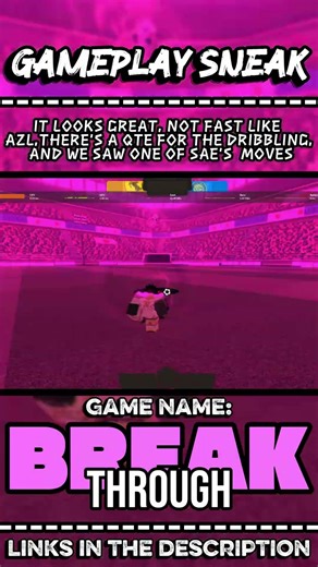 BREAK THROUGH GAMEPLAY SNEAK #football #animation #bluelock #gaming #roblox #dontletthisflop
