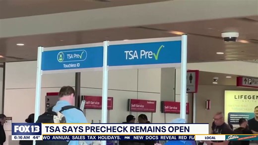 TSA says precheck remains open