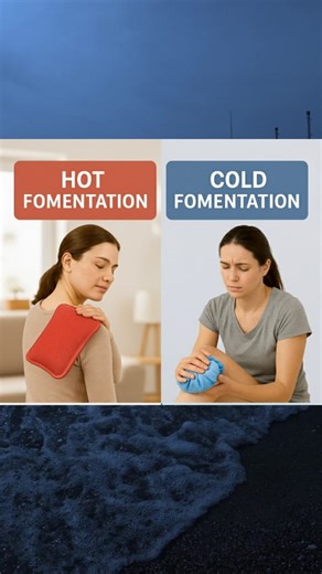Healthtipsforall on Instagram: "Hot vs. Cold Fomentation: Your Guide to Pain Relief Hot Fomentation (Thermotherapy) Primary Use: Best for chronic pain (over 48 hours old), muscle stiffness, spasms, and conditions like arthritis and menstrual cramps. How It Works: Increases blood flow (vasodilation) to the area, promoting healing by delivering oxygen and nutrients. Relaxes tight muscles and connective tissues, improving flexibility and reducing spasms. Examples: Heating pad, hot water bottle, war