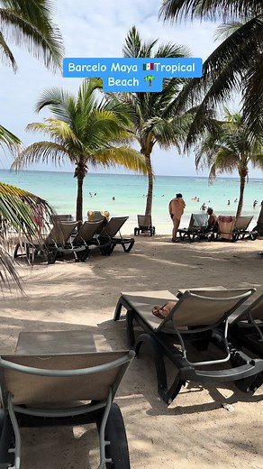 Barcelo Maya Tropical Beach in Mexico 🇲🇽 so beautiful and the resort is absolutely gorgeous 🌴 #travel #mexicotiktok #trip #beachlife #resort #foryou