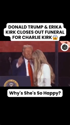 Unbelievable Truth 👁️ on Instagram: "They told you it was just a political funeral… but the viral image of Donald Trump & Erika Kirk at Charlie Kirk’s service exposes a narrative they never wanted you to see. Here’s what they don’t tell you: ✅ The bizarre, unexplored question on everyone’s mind: “Why’s She’s So Happy?” at her own husband’s funeral points to a story far stranger than the official explanation. ✅ This image was memory-holed almost instantly by the press. Why was there no major fol