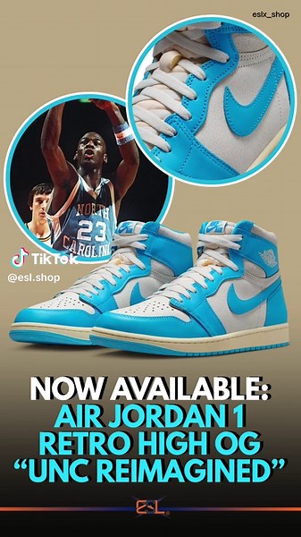 Shop at ESL app now — @ExtremeSneakList 💙 #sneaker #shoes #unc #airjordan1 #shoes