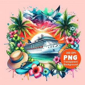 Bateau de croisière rose PNG Cruisin Png Tropical famille croisière lune de miel filles voyage vacances chemise Sublimation Design Clipart Digital Download - Etsy France