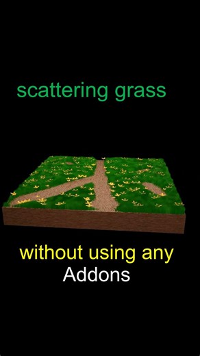 scattering without addons #blender #blender3d #blendergrass #blendernature #blenderscattering