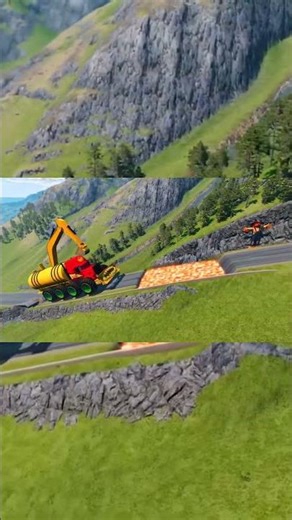 Lightning McQueen vs Giant Monster Ram! 🏎️🔥 BeamNG.Drive Mega Jump Challenge!