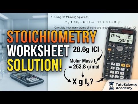 ​Mass to Mass Stoichiometry Calculation Tutorial | TutoScience Academy