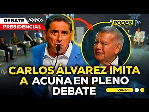 Carlos Álvarez imitated Cesar Acuña during the 2026 presidential debate leading up to the electio...