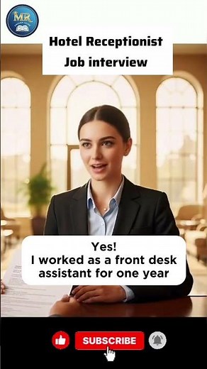 💼 Job interview Conversation Hotel Receptionist in English | English Speaking with Mr English Guide
