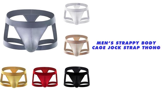Men’s Strappy Body Cage Jock Strap Thong