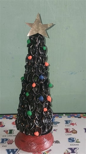 DIY Christmas Tree Using Pista Shells | Eco-Friendly Christmas Decoration. #shorts