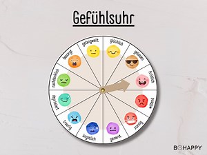 Gefühlsuhr Kinder Montessori | Kindergarten & Schule | Gefühlerad/Gefühlsrad| Gefühle und Emotionen lernen | Digitaler Download PDF A4 - Etsy.de