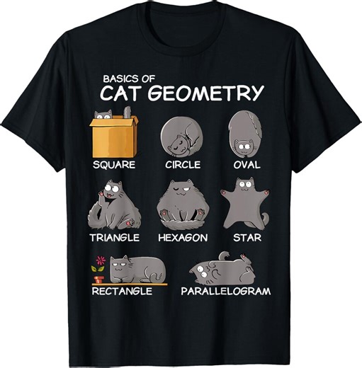 Funny Cat Geometry Math Shirt Cat Dad Mom Kids Gift Tee Sweatshirt - Etsy