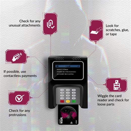 2.8M views · 2.9K reactions | Always check the card machine while swiping your card and protect yourself from scams. Stay vigilant and stay safe! #AxisBank #SafeBanking #Beware #Skimmers | Axis Bank | Facebook