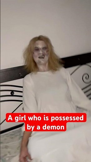 Behind the scenes of the exorcist makeup😁😂#halloweenmakeupideas