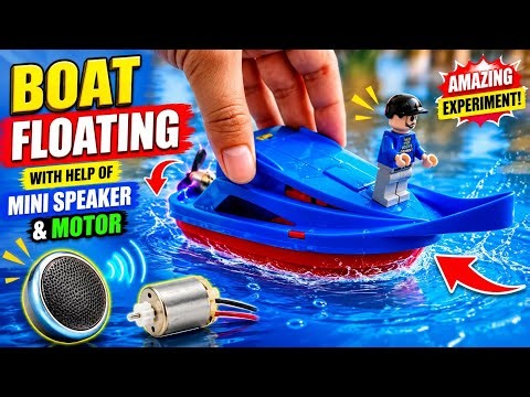 Boat Floating Using Mini Speaker & Motor 🔊🚤 | Amazing DIY Water Experiment