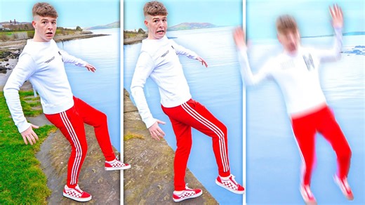 Participants attempt an extreme five steps forward challenge on camera