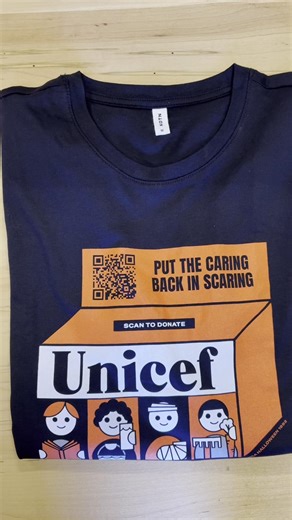 67K views · 241 reactions | The UNICEF #Halloween box is back in a brand new way! Get your hands on our limited edition UNICEF x Kotn crew, and put the caring back in scaring. Proceeds help UNICEF programs across the world. Visit the link to get yours: https://ow.ly/CYc550X8IHw | UNICEF Canada | Facebook