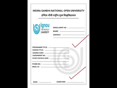 how to make ignou assignment first page 2022-2023 ignou first page kaise banaye 2022-2023