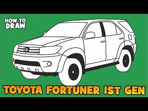 How to draw Toyota Fortuner 1st Gen