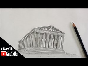 LEARN HOW TO DRAW!? | DAY 18 | Parthenon Greek Temple