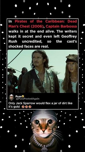 In Pirates of the Caribbean: Dead Man’s Chest (2006), Captain Jack sings I’ve got a jar of dirt