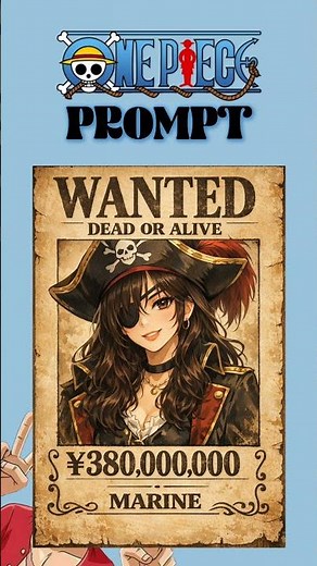 Create Your Own One Piece Wanted Poster Using ChatGPT Prompt(Anime AI Tutorial) #ai #viral #onepiece
