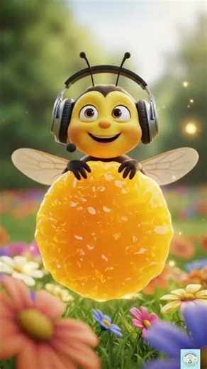 The Buzzing Bee DJ! 💃🕺 #kidssongs #kidsanimation #nurseryrhymes #rhymes #kidsshorts #bees